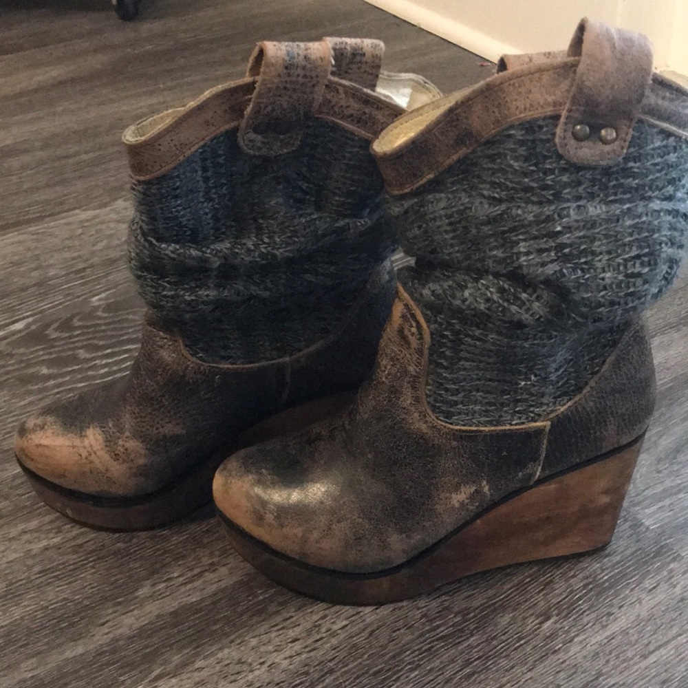 bedstu Booties with Sweater Top - Worn Twice